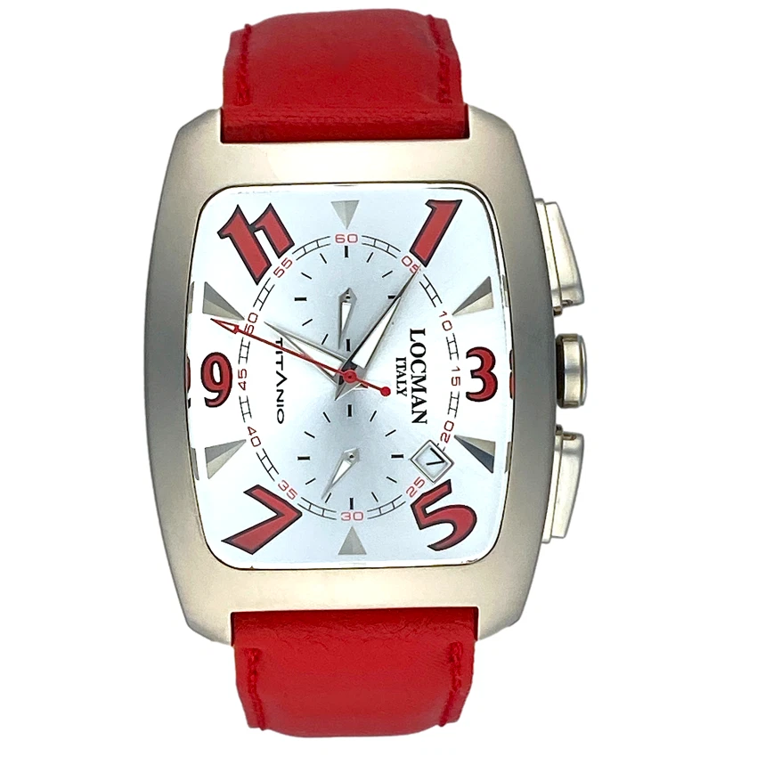 LOCMAN Titanio Chronograph Unisex Quartz Watch W R 5 ATM REF 484