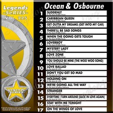 LEGEND KARAOKE CD G 17 Tracks OCEAN  OSBOURNE VOL-225,IN PLASTIC w/Song list