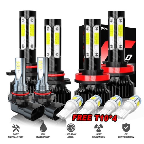 For 2015-2022 Ford F150 LED Headlight Hi-Low Beam+Fog Light Bulbs Super - Picture 1 of 16