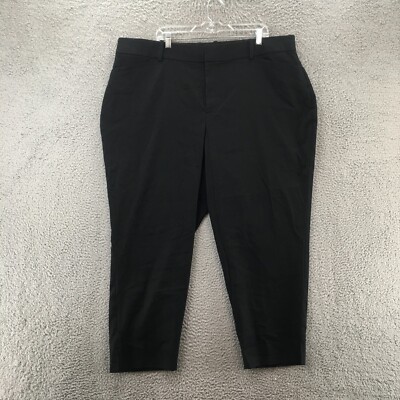 AVA & VIV Ankle High Rise Pants Womens 22 (Actual 45x27) Black High Rise Zip NEW