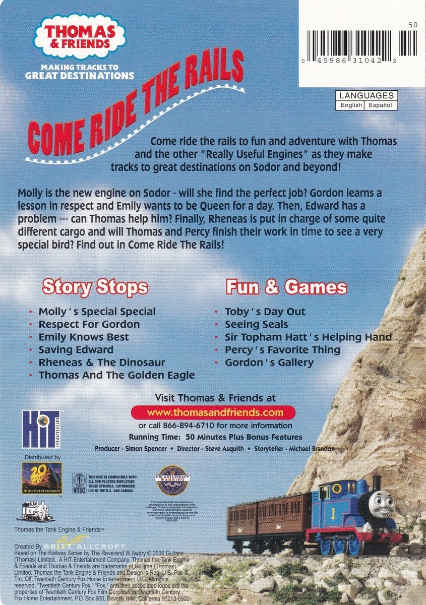 Thomas & Friends - Come Ride the Rails (DVD, 2006