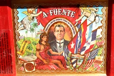 Vintage ARTURO FUENTE FLOR FINA  WOODEN CIGAR BOX