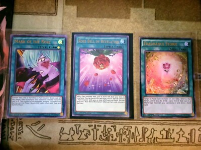 YUGIOH FRAGRANCE STORM + ROSE BELL OF REVELATION + MARK OF ROSE ULTRA 1ST ED NM