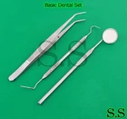 3 Pcs Basic Dental Set Mirror Explorer College plier PR-150