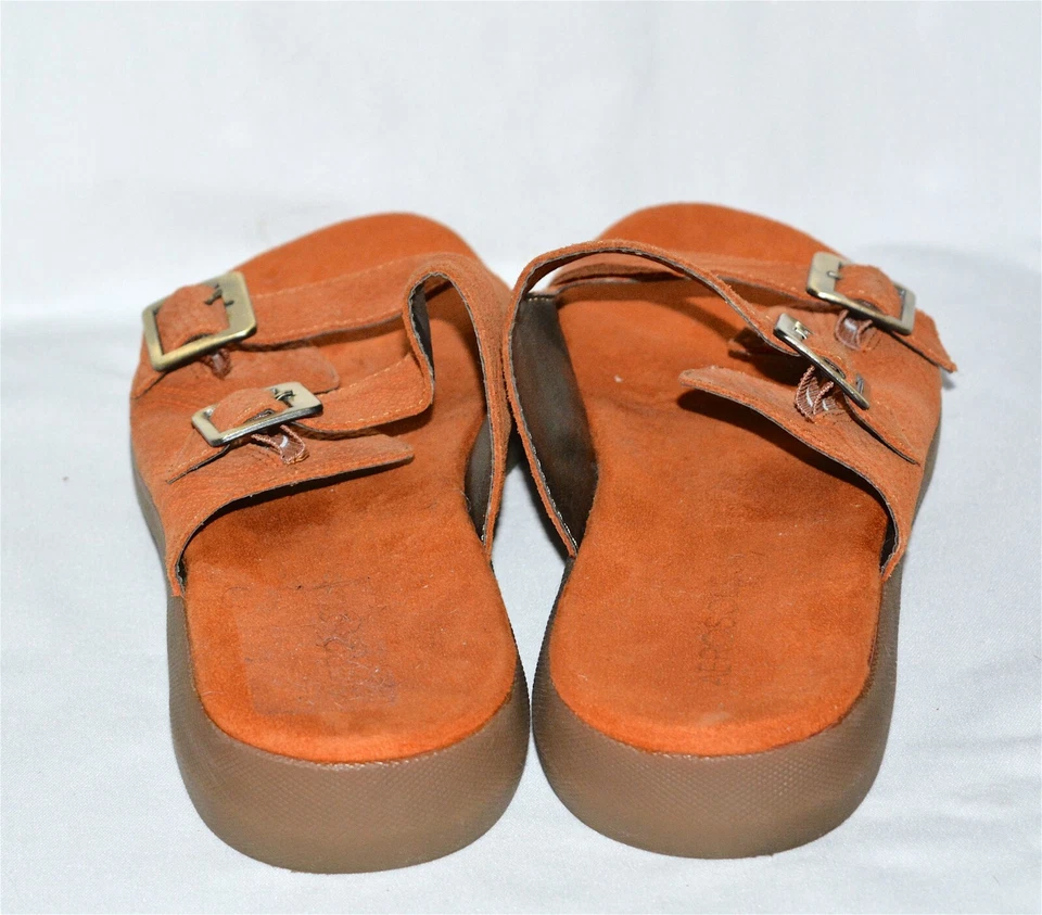 Aerosoles Mens Shoes Leather Slide Adjustable Strap Slip On Slippers Size10 - Image 4 of 4