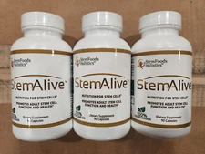 3 STEM ALIVE  Stem Food Holistics CELULAS MADRE 90 caps each EXP 07/27 270 pills