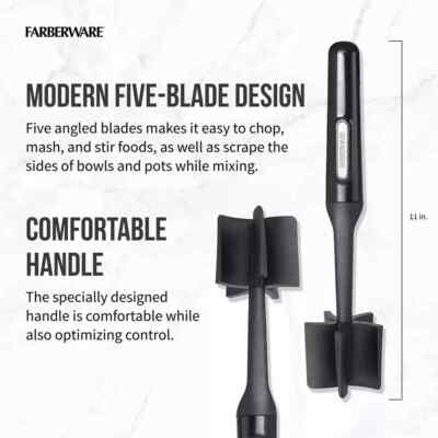 Farberware Professional Heat Resistant Nylon Meat and Potato Masher S...