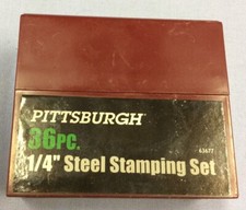 Pre-Owned Pittsburgh Stamping Set 1/4 Inch 36 Piece A-Z 1-10 U