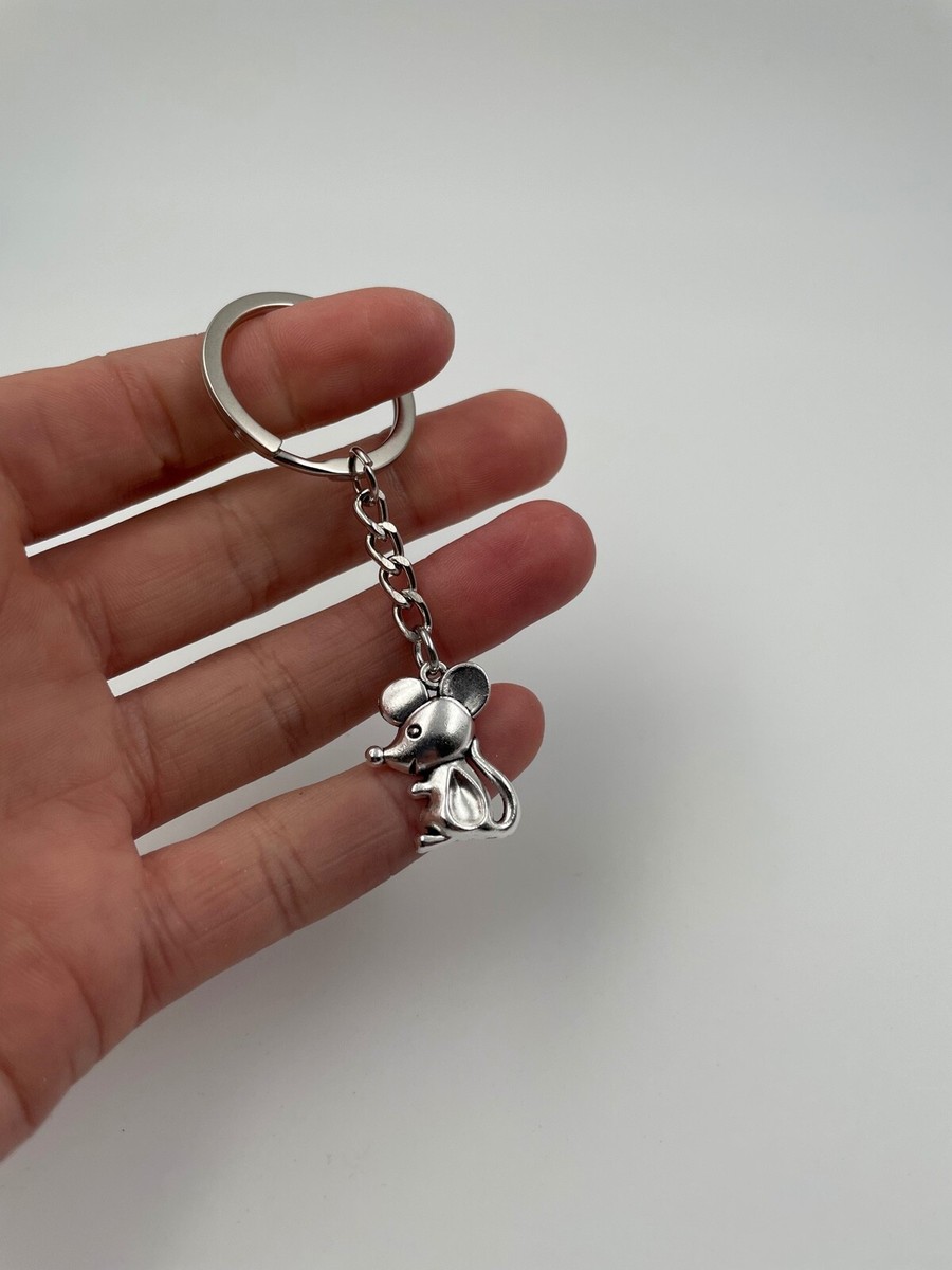 Porte-Clés Chauve-Souris Nuit Oiseau Argent Métal Pendentif Charm
