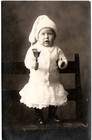 EUGENE HINKLE STUDIO PORTRAIT RPPC - Child Bell Ringer