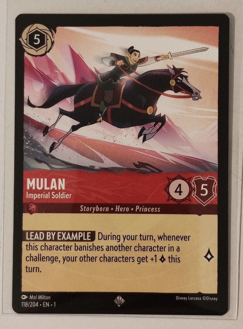 Mulan Imperial Soldier 118/204 Disney Lorcana The First Chapter Super Rare NM
