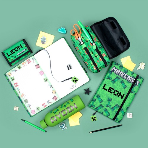 Portafoglio Minecraft Bambini Personalizzato Tasca con Cerniera Portamonete Trifold Natale - Foto 6 di 25