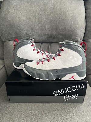 Size 11 - Nike Air Jordan 9 Retro Fire Red Cool Grey with Receipt
