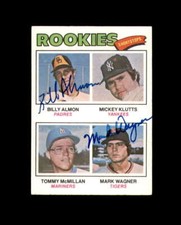 Billy Almon Mark Wagner Signed Original 1977 Topps Rookie Padres Tigers Autograp