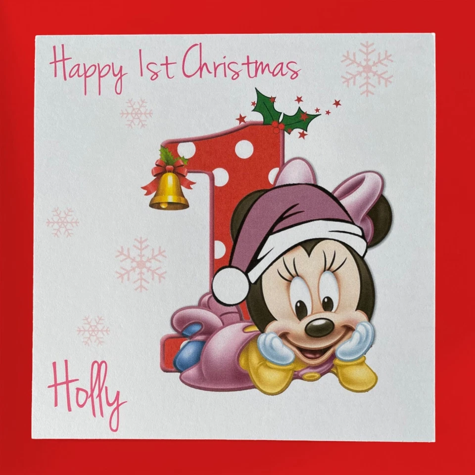 First Christmas Card Granddaughter Daughter Niece Personalised Baby Girl's 1st - Image 2 of 4