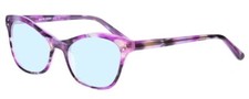 Marie Claire MC6252-PTO Blue Light Eyeglasses Cateye Purple Tortoise Havana 53mm