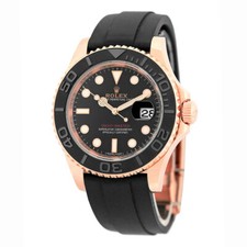 ROLEX 18K Rose Gold 40mm YachtMaster Ceramic 116655 Warranty Card 2018 Box MINTY