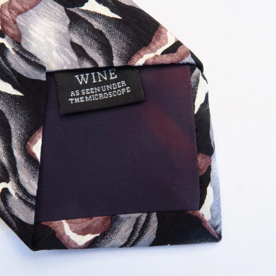 Vintage Cocktail Collection Wine Abstract Watercolor Neck Tie 57x4 Microscope - Image 4 of 4