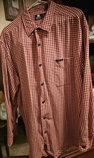 Nautica Long Sleeve Button Down Shirt Men's Red Plaid Cotton Size XL Reduced