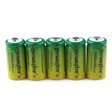 6pcs SKYWOLFEYE 16340 RCR123A LR123A 3.7V 1800mAh Rechargeable Battery Bat