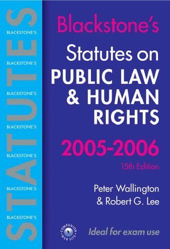 Statutes on Public Law and Human Rights 2005-2006 (Blackstone's