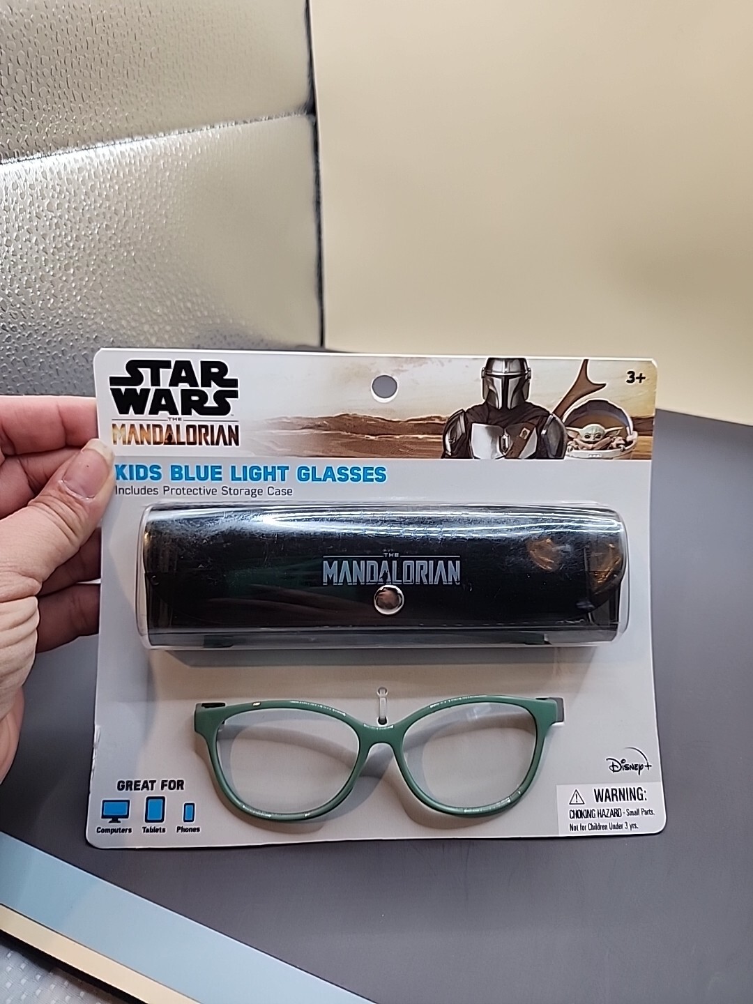 Blue Light Glasses Star Wars The Mandalorian Kids with Baby Yoda with Case NIP-image