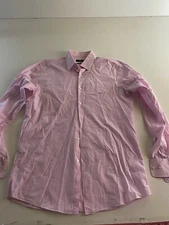 Hugo Boss Pink Ctn LONG SLEEVE SHIRT Medium M  Sharp Fit 16 x 34/35 