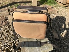 Vintage 1980's Camera Case Two Tone Brown Padded Used Shoulder Strap