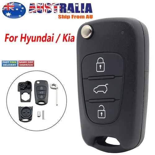 Keyecu Flip Chiave A Distanza Fob Per Hyundai IX35 I20 I30 2008 2009 2010 2011 2012, 3 Pulsante 433 MHz ID46 Chip Chiave Dell'automobile - Foto 3