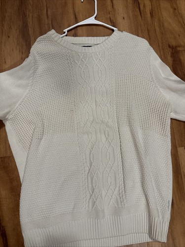 Ben Sherman Crew Neck Sweater Men’s X-Large Original Cable Knit 100% Cotton - Picture 2 of 4