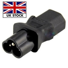 Image of 3 Pin IEC320 C13 to C6 Power Adapter 2.5A 1500W Laptop PlugSocket Connector