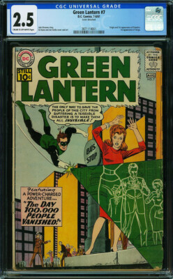 Green Lantern #7 CGC 2.5 DC 1961 1st Sinestro! Key Silver Age! P10 381 cm clean