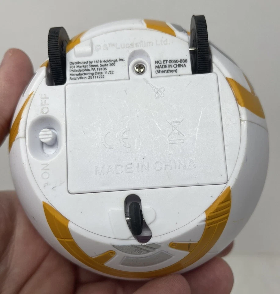 DISNEY STAR WARS BB-8 SPIN MASTER ROBOT INTERACTIVO DROIDE CABEZA Y CUERPO SIN PROBAR Foto 2 de 4