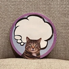 Vintage Cat Thought Bubble Sticky Note Pad Paper House Productions 50 Sheets NEW