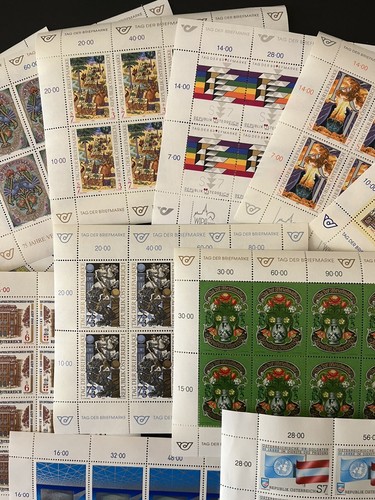 AUSTRIA - Collection of 20 MINI SHEETS "DAY of the STAMP" and More - MNH - Picture 9 of 20