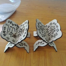 Eid Mubarak Wooden Shelf Islam Bible Rack Kuran Quran Holy Book Stand Holder