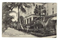 Hotel Palm Beach Palm Beach Florida FL Postcard Albertype Sidney Maddock Prop.