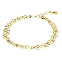 Ernstes Design Armband A510 Edelstahl Poliert 2 Fach Gelbgold Beschichtet