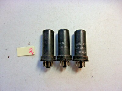 LOT OF 3 NEW? KEN-RAD ELECTRONIC TUBE JAN CKR 6N7 VT-96 (332)