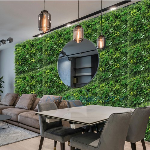 100x100cm Artificial plants Living Wall Hedge Fence Panel In / Outdoor UV Stable - Picture 5 of 13