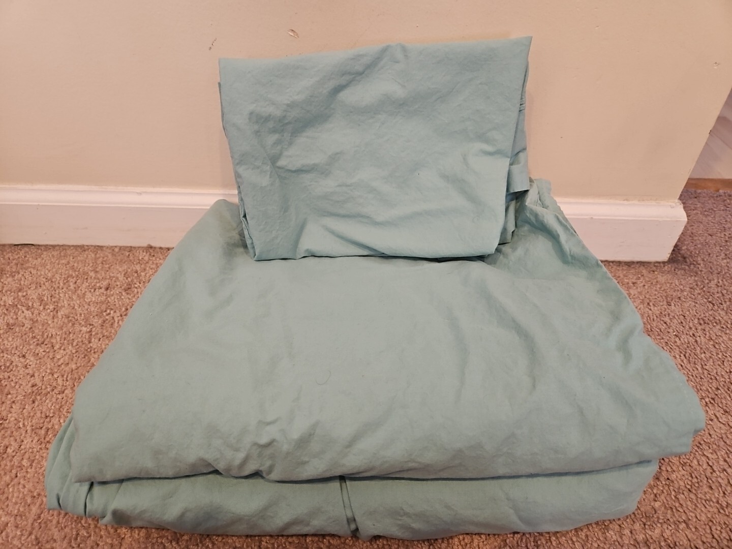 Land's End Home Twin XL Sheet Set w/3 Pillowcases Light Blue/Aqua eBay