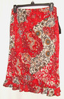 Vintage OLIVIA PAIGE Red/Multi-Color 2pc Stretch Knit TOP & SKIRT Sz LARGE — photo 4