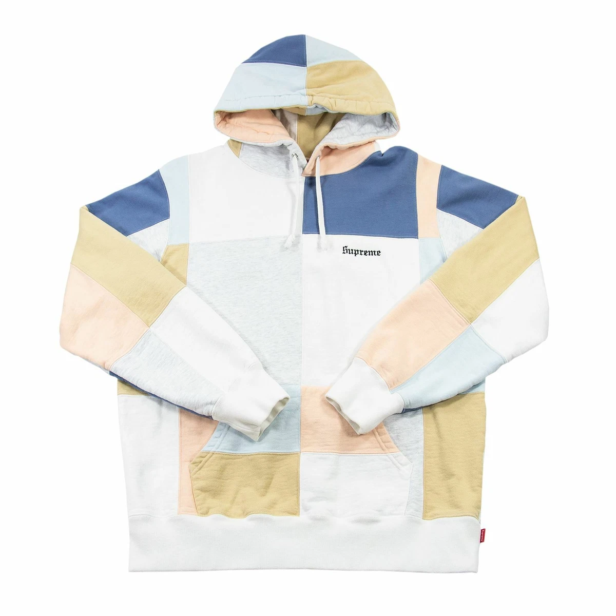 Supreme Patchwork Hoodie White