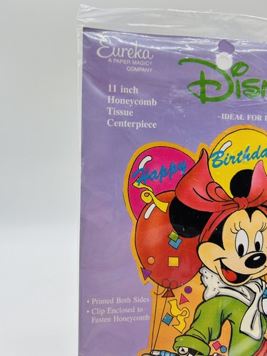 Vintage Eureka Minnie Mouse Happy Birthday Decoration Honeycomb Party Disney USA - Picture 2 of 4