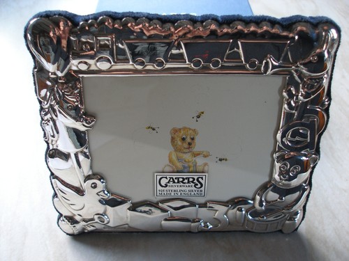 CHILDS STERLING SILVER PHOTO FRAME BY CARRS OF SHEFFIELD BRAND NEW IN BOX - Picture 3 of 8