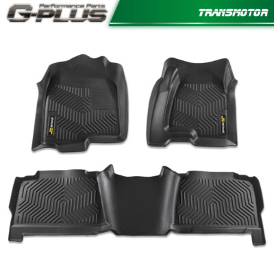 TPE Floor Mats [Front/Rear] Fit For 99-2006 Chevy Silverado/GMC Sierra Crew Cab