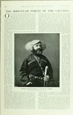 1902 Druck Prinz Kabaladzi Courian Adliger In Nationaler Militärtracht