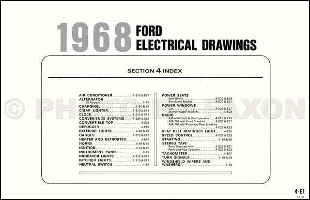1968 Ford Wiring Diagram 68 Galaxie Ltd 500 XL Custom Electrical