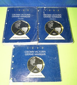 1999 Ford Crwn Victoria Grand Marquis OEM Service Manual Set +Wiring