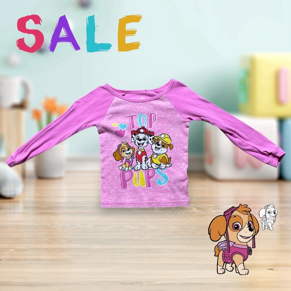 Nickolodeon Paw Patrol Toddler Girl Long Sleeve Pajama Top Size 5T Clothing Sale